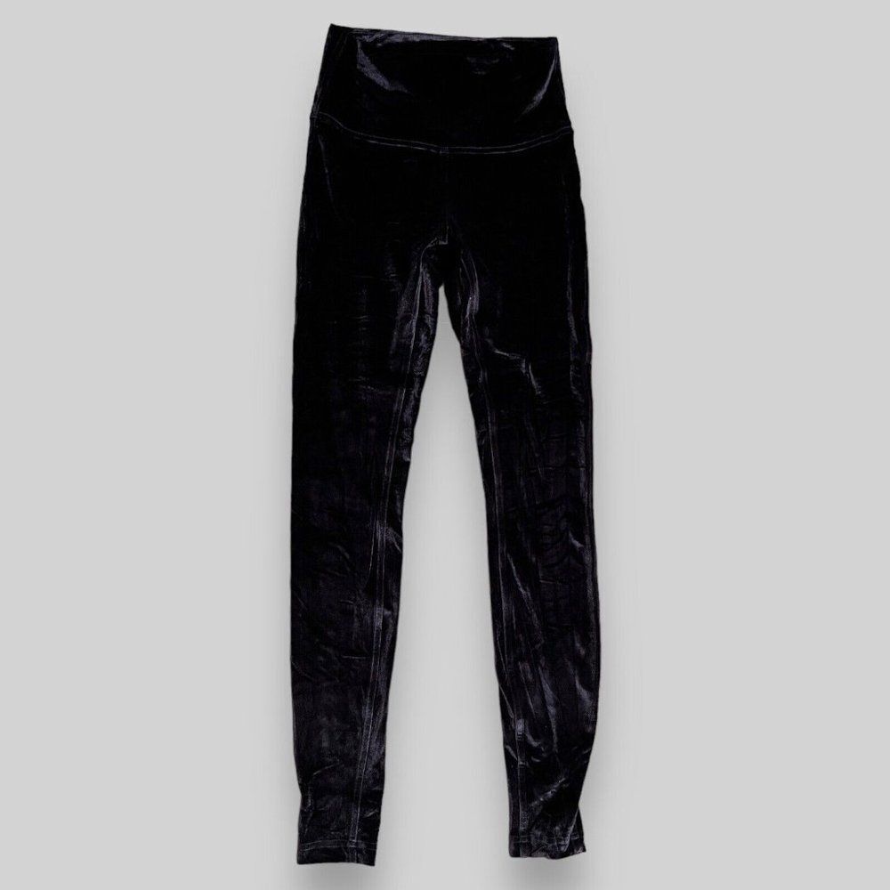 Lululemon Wunder Under 4 Black Velvet Lounge High-Rise Tight 28 Fall Layer Comfy